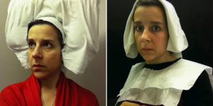 Lavatory Self-Portraits In The Flemish Style: Artist Recreates 15th Century Paintings In Airplane Toilets