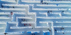 Snowlandia – World’s Largest Snow Labyrinth Opens In Poland