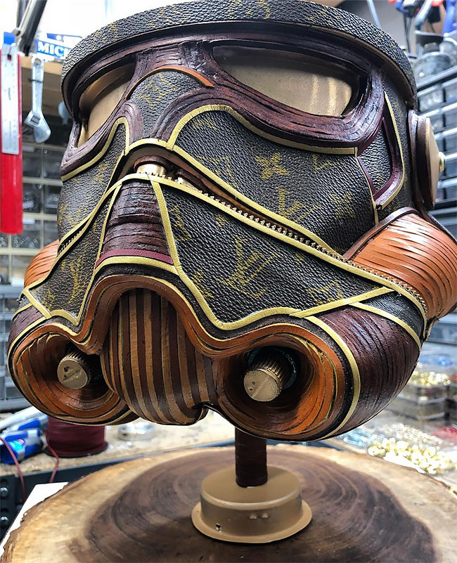 Gabriel Dishaw's Upcycled Creations - Master Chief LV - a piece I did a few  months back. I incorporated a bunch of different LV materials. This piece  took over 50 hours to