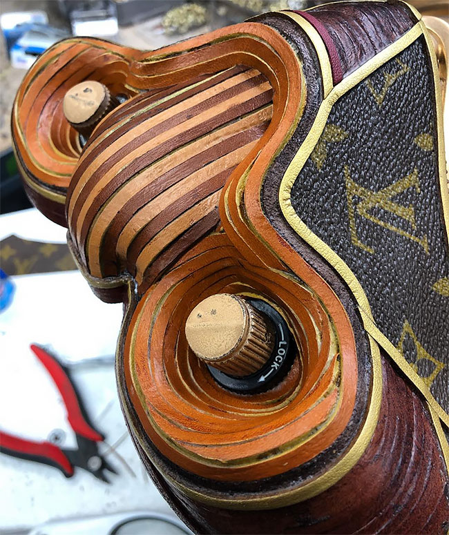 Craftsman Gabriel Dishaw Upcycles Louis Vuitton Bags Into