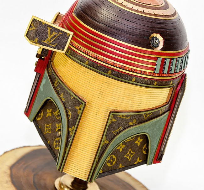 Craftsman Gabriel Dishaw Upcycles Louis Vuitton Bags Into Elaborate 'Star  Wars' Helmets