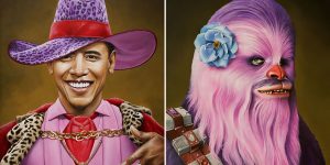 Artist Breaks The Traditional Masculinized Image Of Famous People By Taking Them To Their Pink World