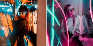 Under The Electric Sky: Beautiful Portrait Photography In Neon Lights By Tom Dewh
