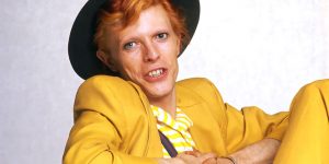 David Bowie In Mustard Yellow Suit, Photograph By Terry O'Neill In 1974