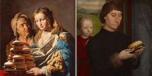 This Artist Offers Piles Of Burgers To The Masterpieces Of Painting