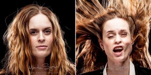 Photographer Captures Portraits Of People Facing A 240 MPH Leaf Blower