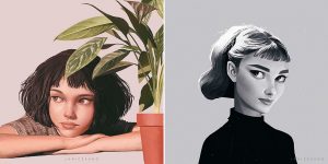 Inspiring Beautiful Illustrated Portraits By Janice Sung