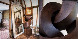 Alex Chinneck Transforms An Antique Grandfather Clock Into A Flexible Sculpture