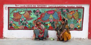 Hundreds Of Local Indian Artists Painted The Forgotten Railway Station With The Famous Traditional Artwork