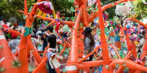 Artist Turned 3 Tons Of Plastic Waste Into A Colorful Forest In Mexico City