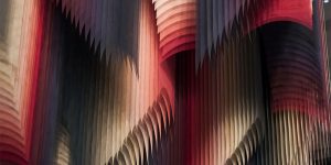 Colorful Installations Of Spray Paint And Mesh Form Connections Between the Analog And Digital Worlds