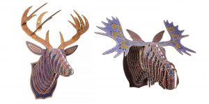 Leah Yellowbird Pattern Cardboard Animal Heads