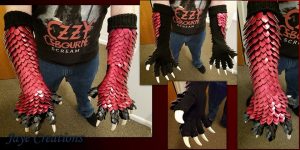 Artist Knits Dragon Scale Costumes