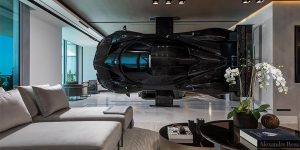 This Apartment Has A Full-Size Supercar Pagani Zonda As A Room Divider
