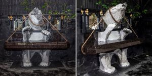 Sculptor Martin Davenhall Makes A Life-Size Polar Bear Sculpture Entirely Made Of Stone!