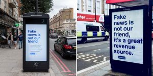 A Street Artist “Improved” Facebook’s Billboards In London