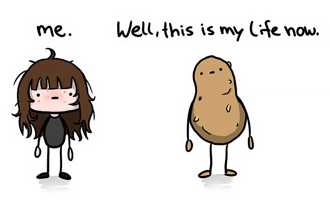 Cute Cartoon Potato || I'm A Cool Potato || Kawai