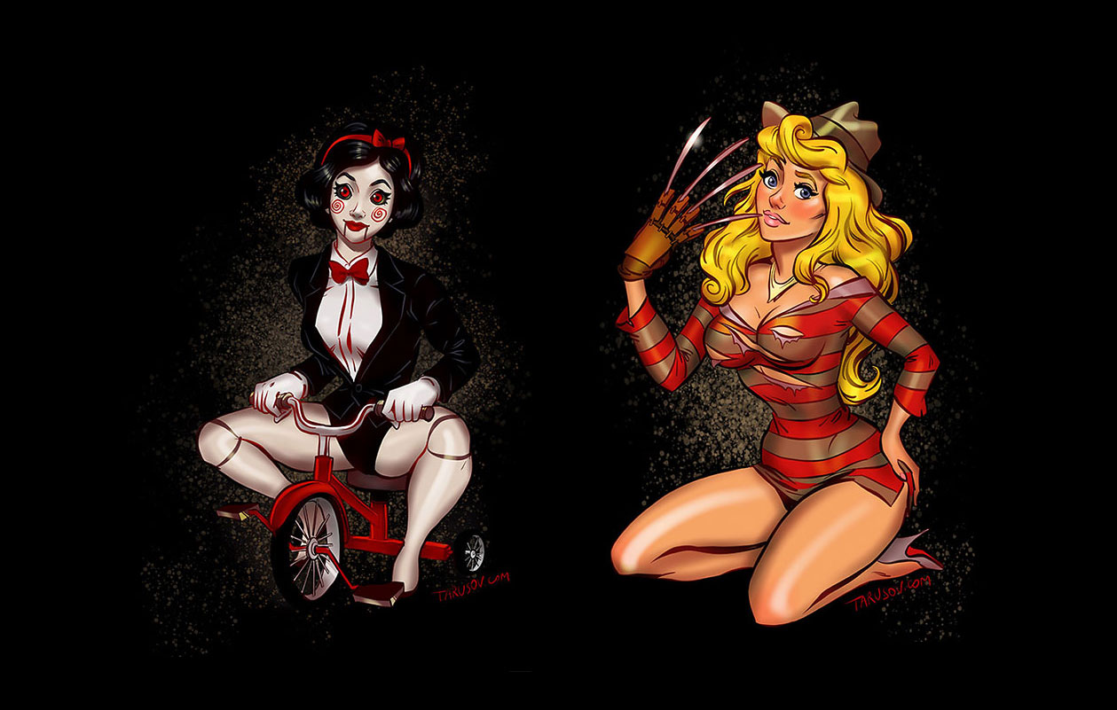 Artist Turned Disney Princesses Into Maniacs From Horror Movies