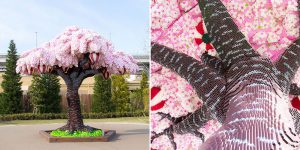 The World’s Largest LEGO Cherry Blossom Tree Blooms In Japan