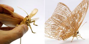 Expertly Crafted Bamboo Insects By Noriyuki Saitoh Appear Poised To Take Flight