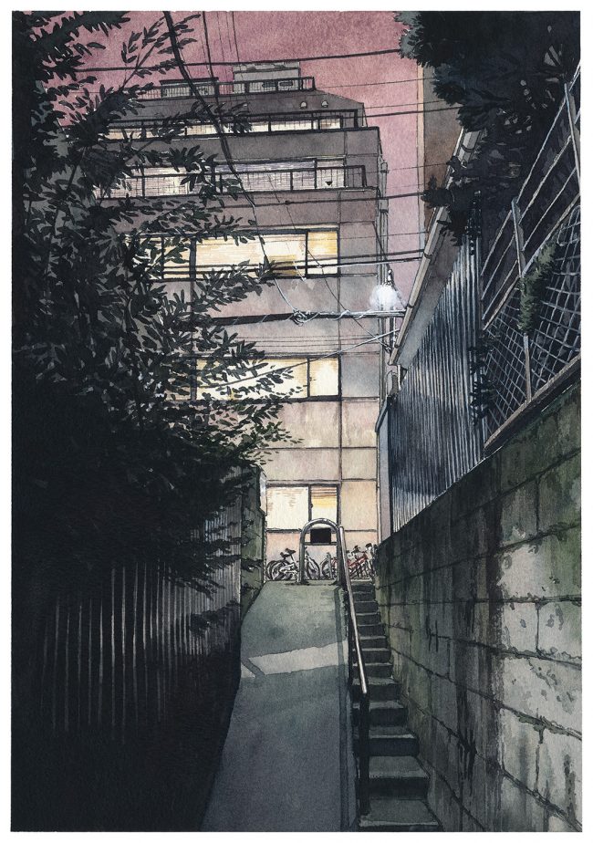 Watercolor Illustrations Depicting Night Streets Of Tokyo By Mateusz ...