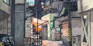 Watercolor Illustrations Depicting Night Streets Of Tokyo By Mateusz Urbanowicz