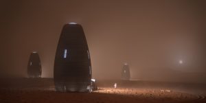 3D Printed Cylinders Tower Over Mars Surface In Latest Design For Habitat Challenge