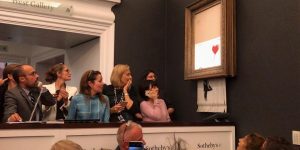 Banksy Painting 'Self-Destructs' Moments After Being Sold In London