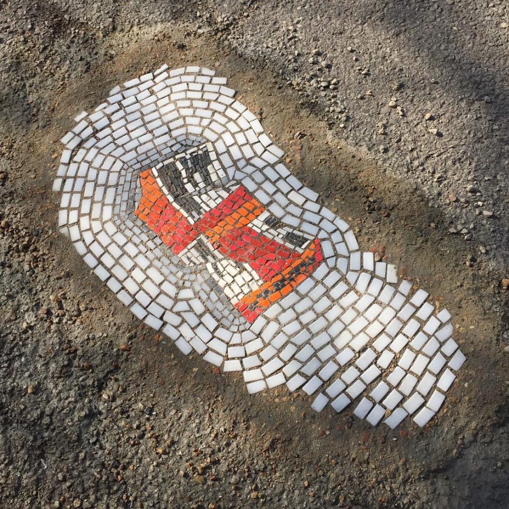 Design Pothole Meet The Arist Filling Potholes With Mosaics Of NYC Vermin » Design You ...