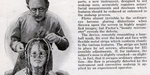 Max Factor's Beauty Calibrator: A Beauty-Measuring Mask Analyzes Facial Flaws For Makeup From The 1930s