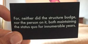 Here Is A Literary Twist To The Banal Visiting Card