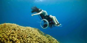 A Specially Adapted Underwater Wheelchair Brings Artist Sue Austin Beneath The Earth’s Surface