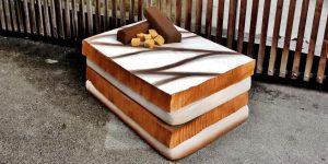 French Street Artist Takes Recycling To Another Level By Transforming Discarded Mattresses Into Delicious Food Sculptures