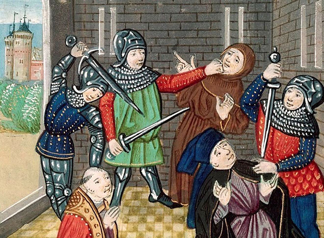 People Getting Stabbed In Medieval Art Who Just Don't Give A Damn