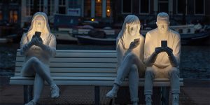 New Light Sculpture By Design Bridge And Gali May Lucas Highlights Our Obsession With Staring At Screen