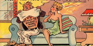 Men Behaving Badly On Saucy Vintage Postcards