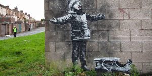 Season's Greetings: New Banksy Artwork Discovered In The City Of Port Talbot, South Wales