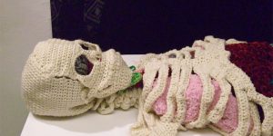 This Life-Size Crochet Skeleton Is So Intricate, The Stomach Even Has Half-Digested Food In It