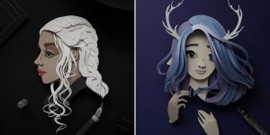 Artist Shows Off His Incredible Paper Work Skills By Recreating Famous Pop Culture Characters