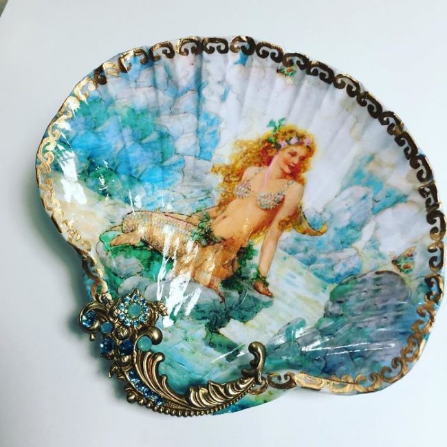 Artist Turns Real Seashells Into Decorative Jewelry Dishes That Look ...