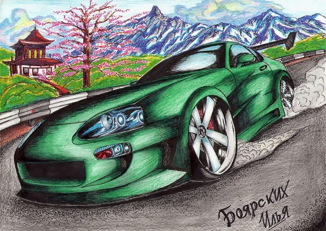 Excellent Pencil Drawing Of Cars By The 15-Year-Old Boy From Russia ...