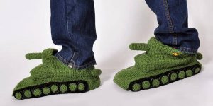 Latest Etsy Trend: Crocheted Tank Slippers