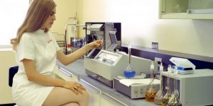 Technicians At The Government Of Alberta Dairy And Food Canada Laboratory In 1970s