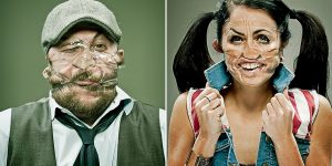 Bizarre Scotch Tape Portraits By Wes Naman
