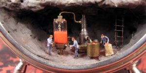 This Artist Turns Old Pocket Watches Into Miniature Steampunk Worlds, And The Result Is Fascinating