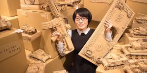 Amazing Japanese Cardboard Artist Transforms Old Boxes Into Tanks, Gundams, Space Ships, And More!