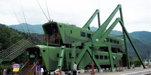 Grasshopper’s Dream, A Cafe With Two Giant Grasshoppers At The Train Station In South Korea