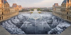 This Artist Created An Incredible Optical Illusion At The Louvre Just So It Could Be Destroyed In A Few Days