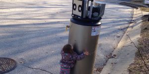 Little Girl Declares Her Love For Abandoned Water Heater On The Street That She Thinks Is A Robot