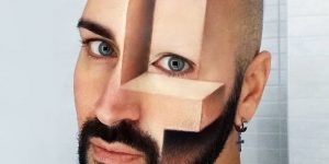 This Makeup Artist Turns His Face Into 3D Optical Illusions